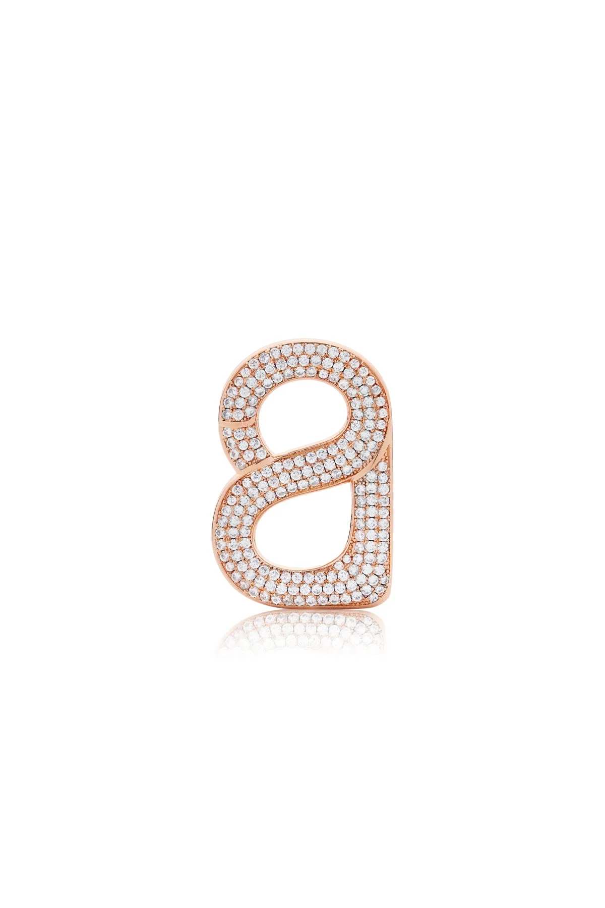 Signature Crystal Ring Brooch - Rose Gold