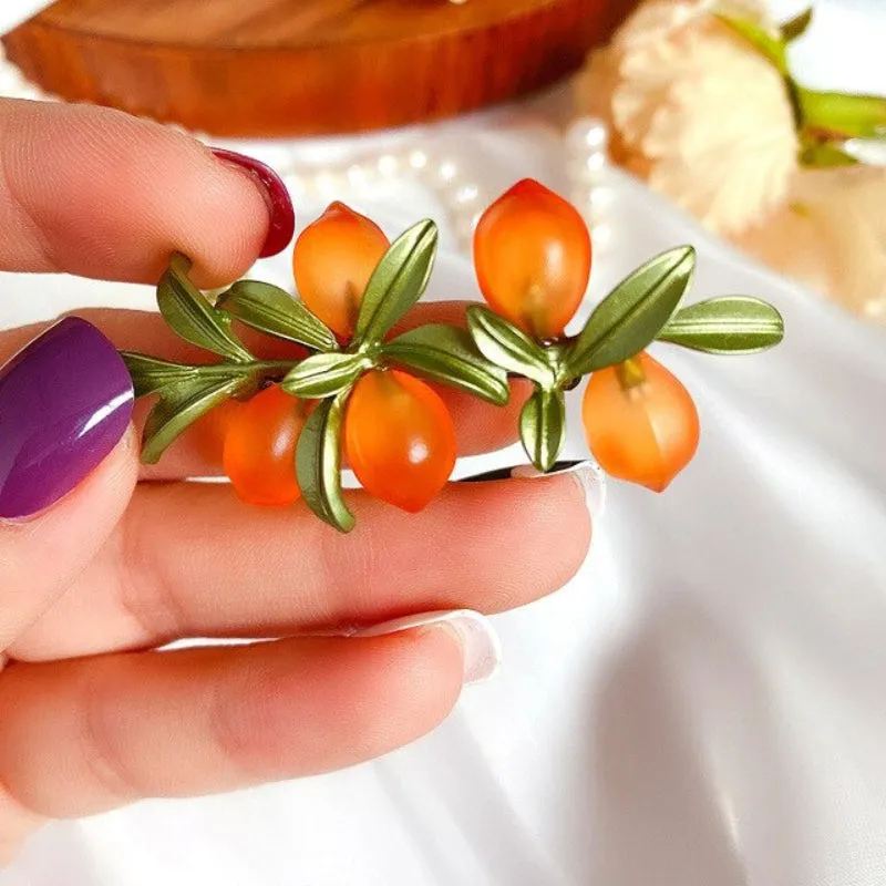 Spring Leaves and Greens Botanical Brooch Pin Collection