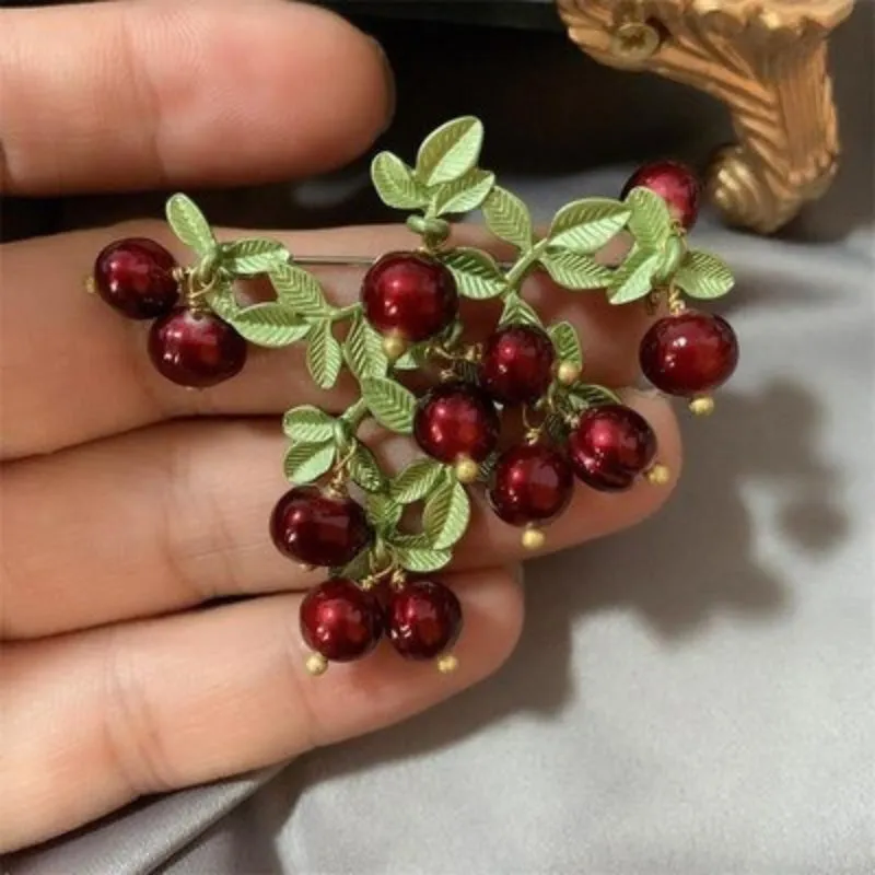 Spring Leaves and Greens Botanical Brooch Pin Collection