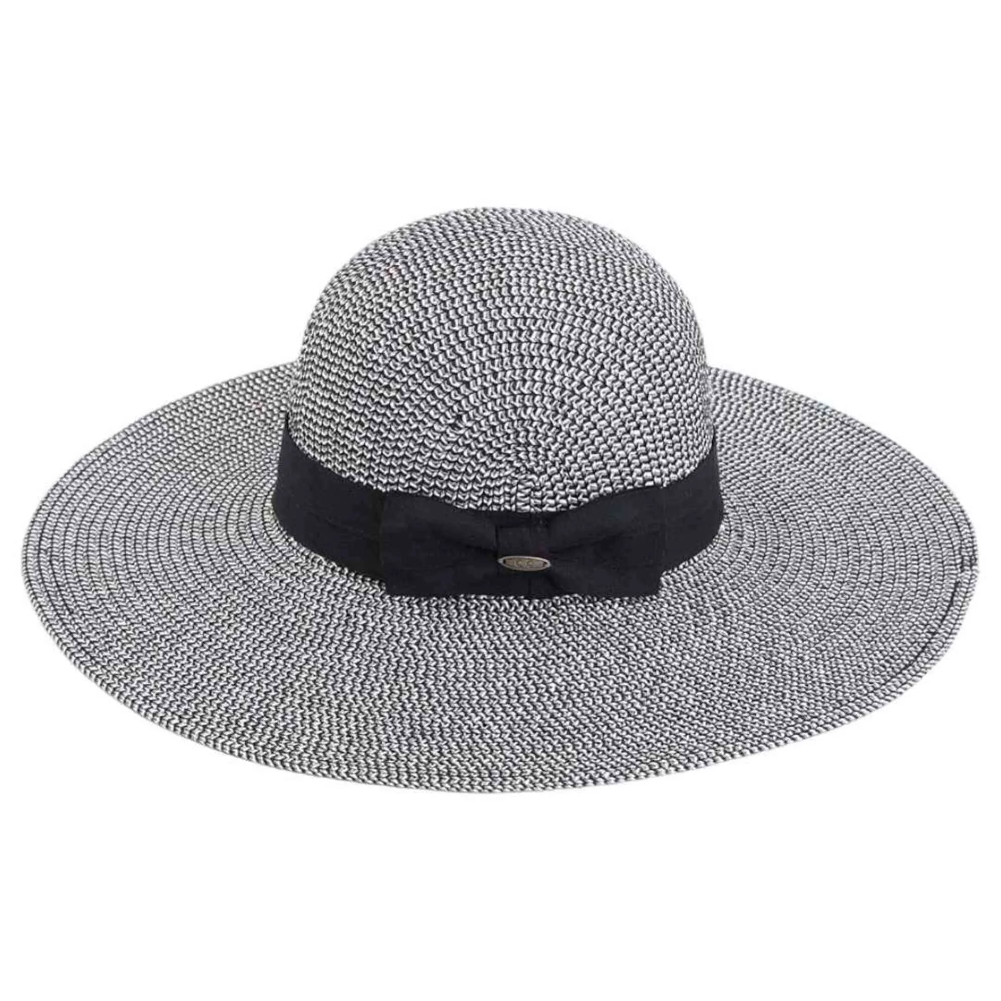 ST3954 Foldable Straw Sun Hat With Detachable Bow