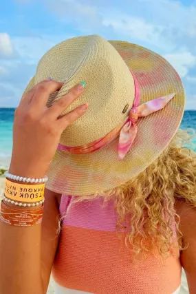 STH0029 Veda Tie Dye Brim Panama Hat