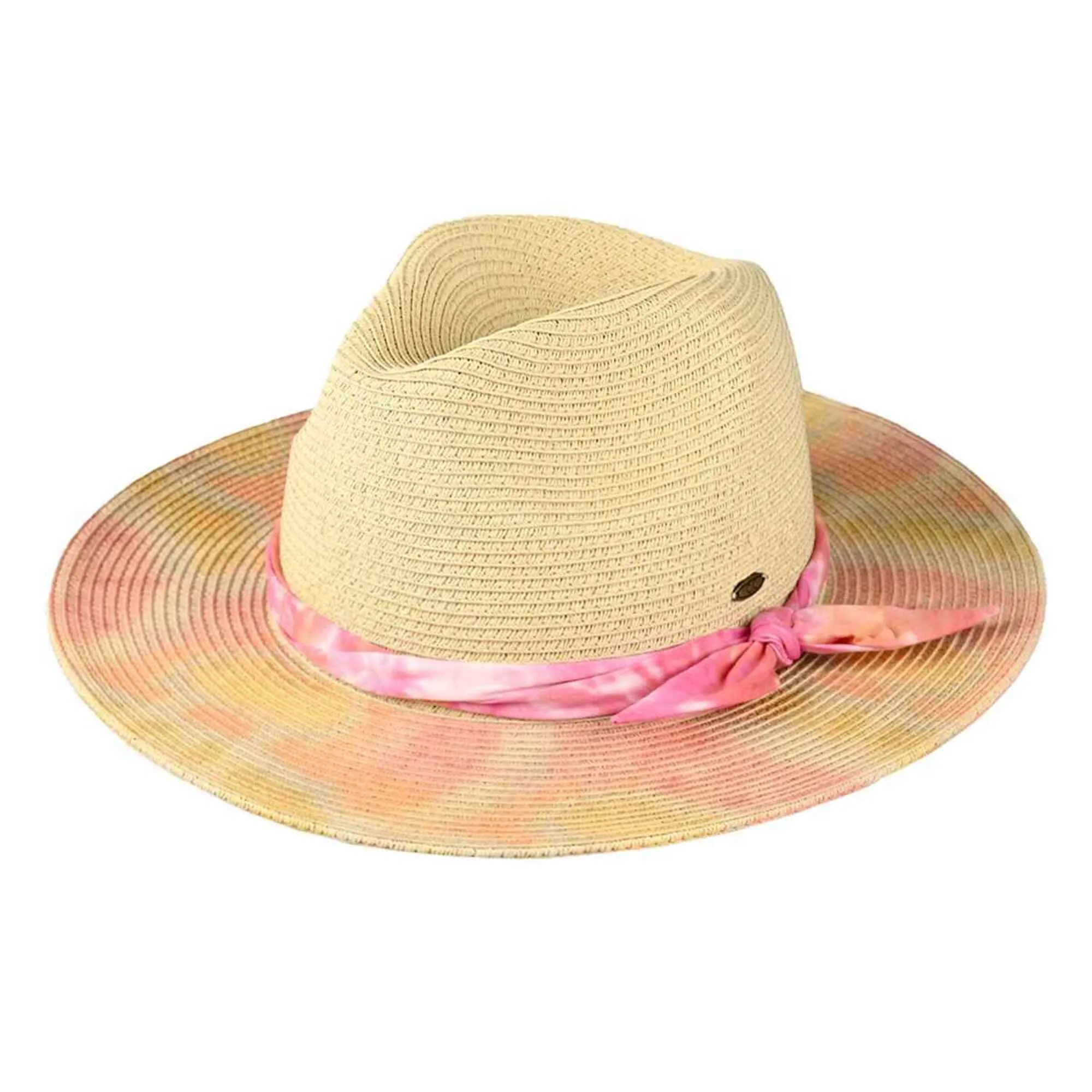 STH0029 Veda Tie Dye Brim Panama Hat