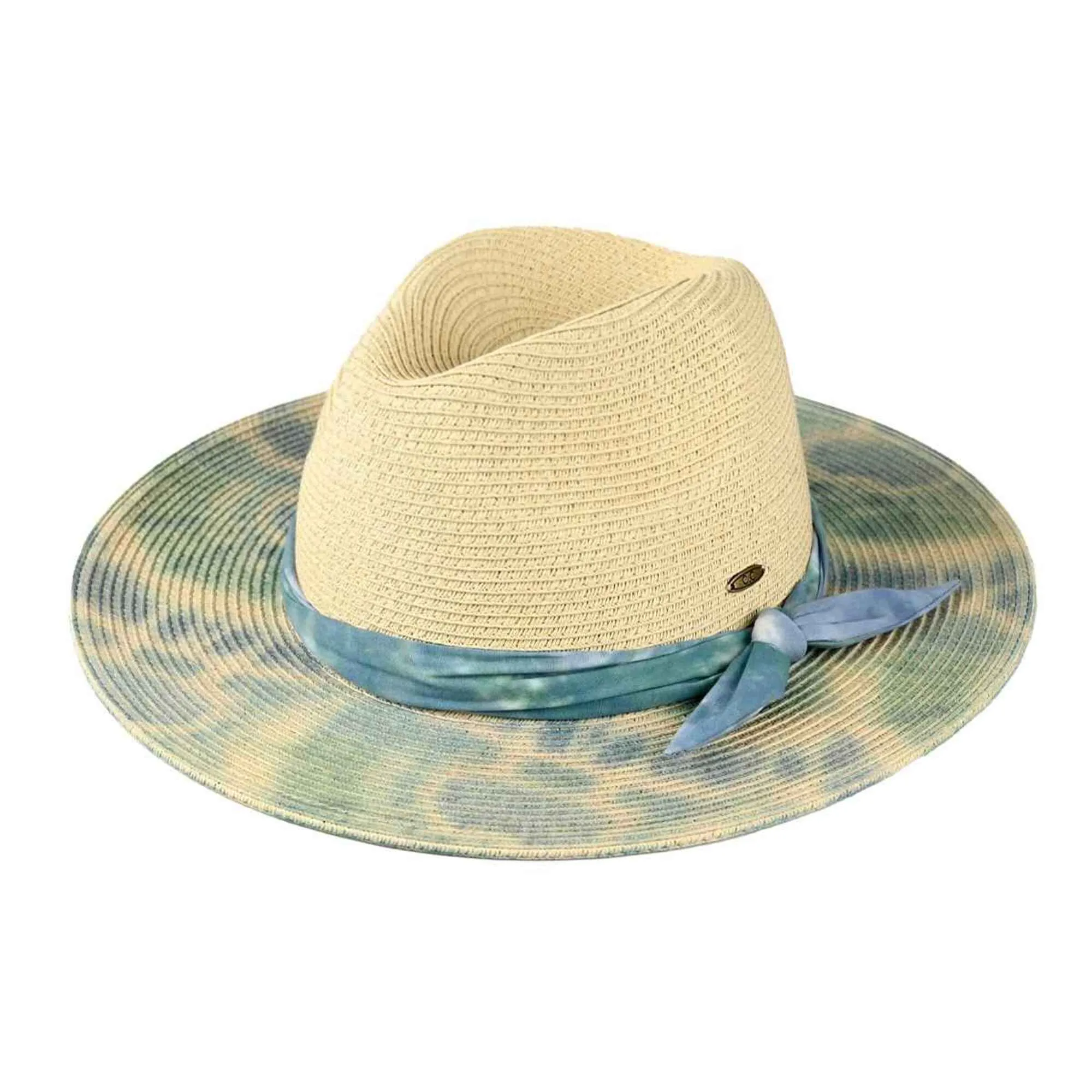 STH0029 Veda Tie Dye Brim Panama Hat