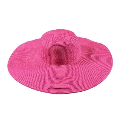 Summer Women's Ladies Foldable Wide Wide Brim Floppy Hat Beach -available in many colors