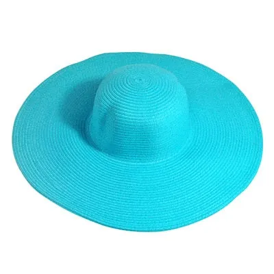 Summer Women's Ladies Foldable Wide Wide Brim Floppy Hat Beach -available in many colors