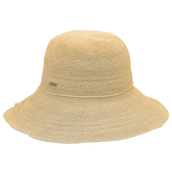 Sun 'N' Sand - Niobe Premium Crochet Paper Wide-Brim Cloche Hat