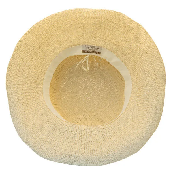 Sun 'N' Sand - Niobe Premium Crochet Paper Wide-Brim Cloche Hat