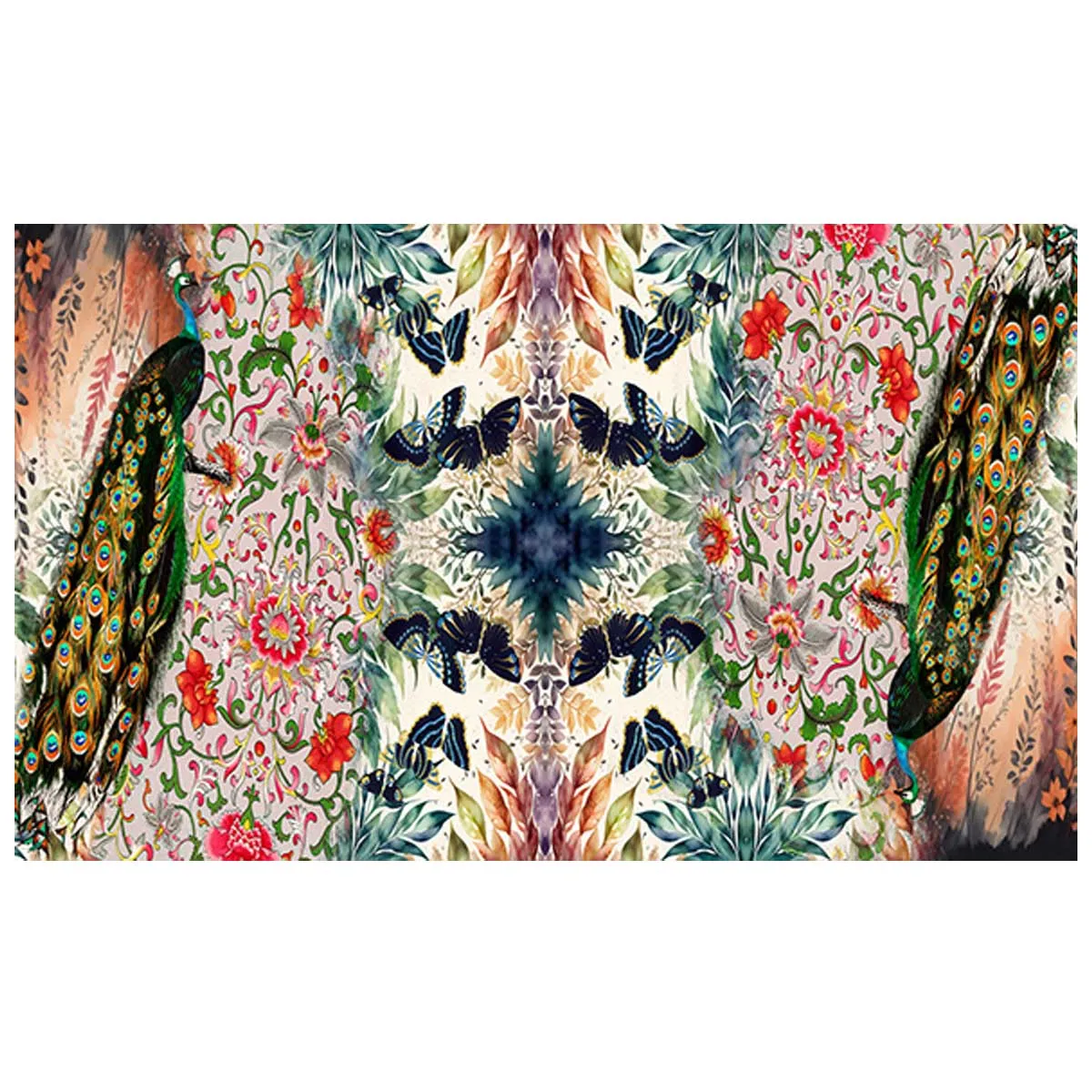 The Artists Label 'Peacock Garden' Silk Scarf