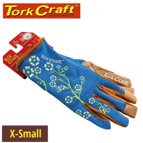 TORK CRAFT LADIES SLIM FIT X-SMALL GARDEN GLOVES BLUE GL41