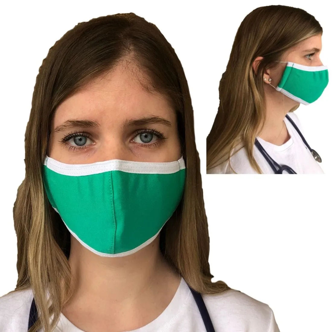 VetMed Solutions Organic Cotton Reusable Face Mask Three Layers (Adjustable 4 Inch Stiffener), Clearance 50% Off, Final Sale