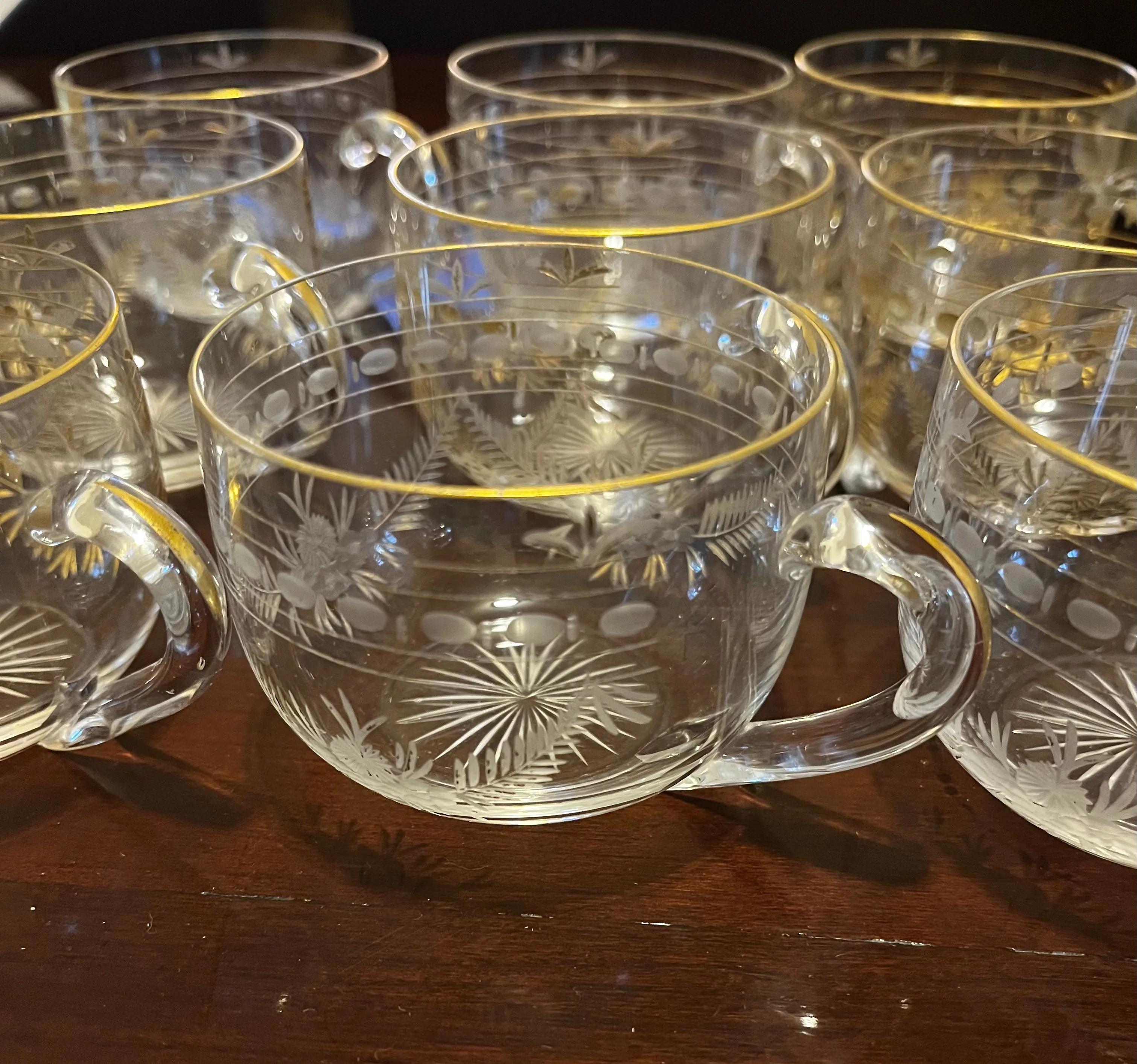 Vintage punch glasses- set of 8